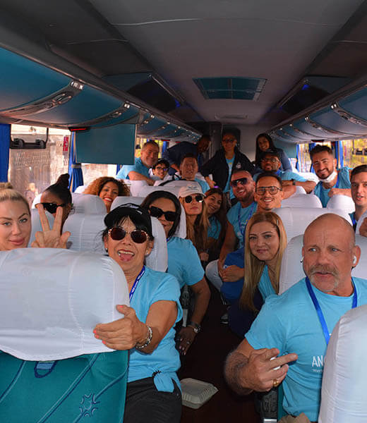 charter bus interior